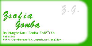 zsofia gomba business card